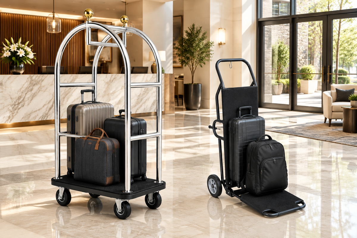 Carro Bell Boy Góndola vs Carretilla: ¿Cuál Necesita tu Hotel?