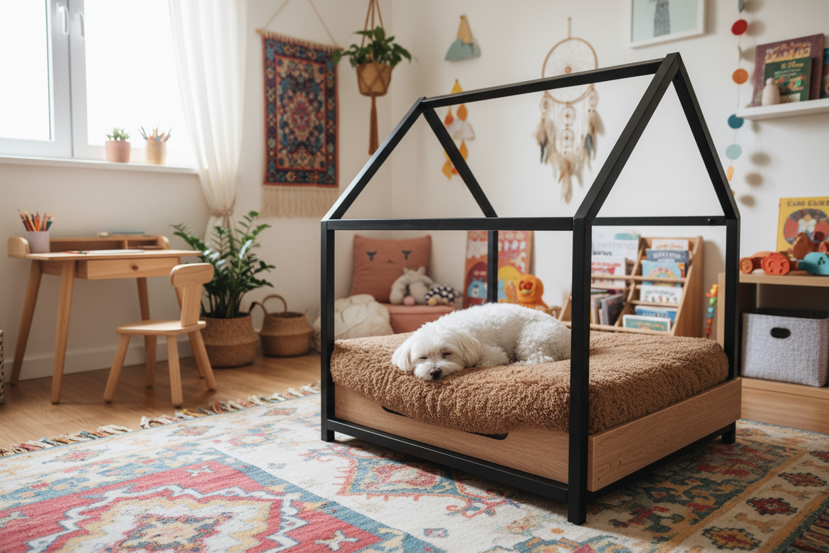 Cama para Perro con Estructura de Acero: Durable y Elegante