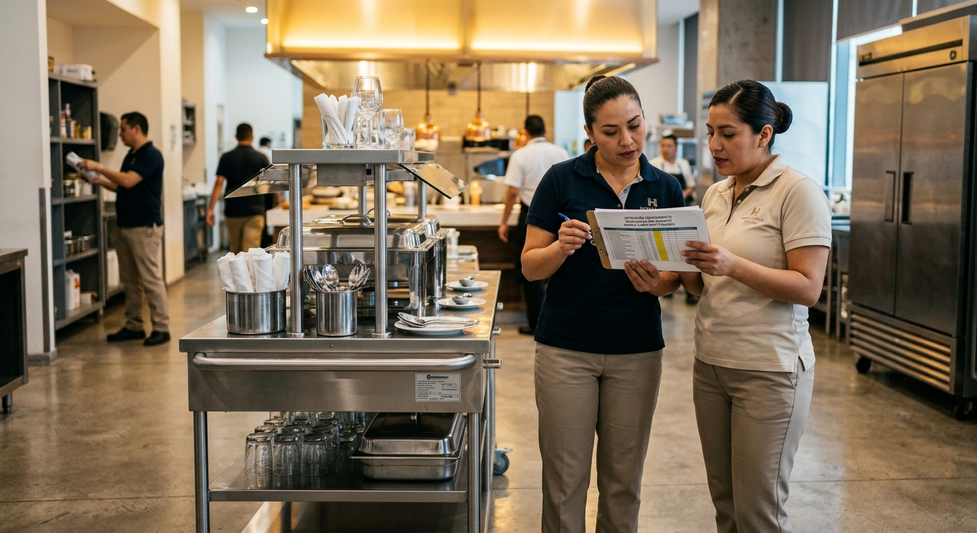 Carros para buffet: tipos, usos y cómo elegir el correcto para tu restaurante