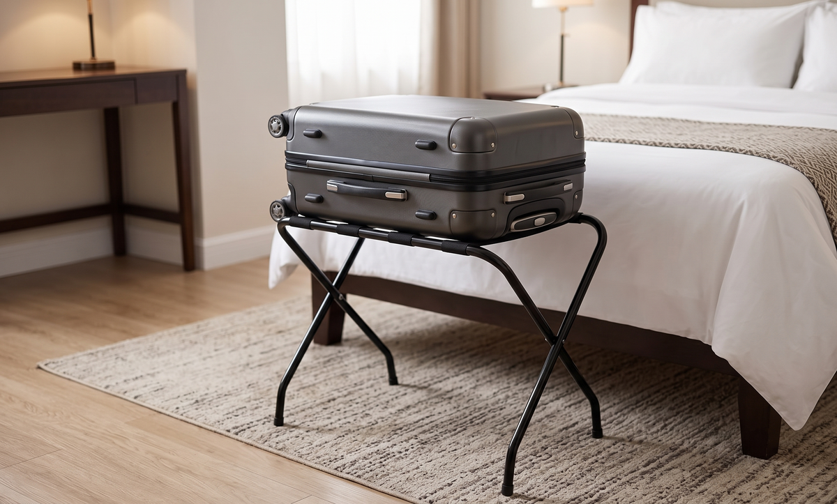 Rack Reposa Maletas Personalizado para Hotel: Diseño a tu Medida
