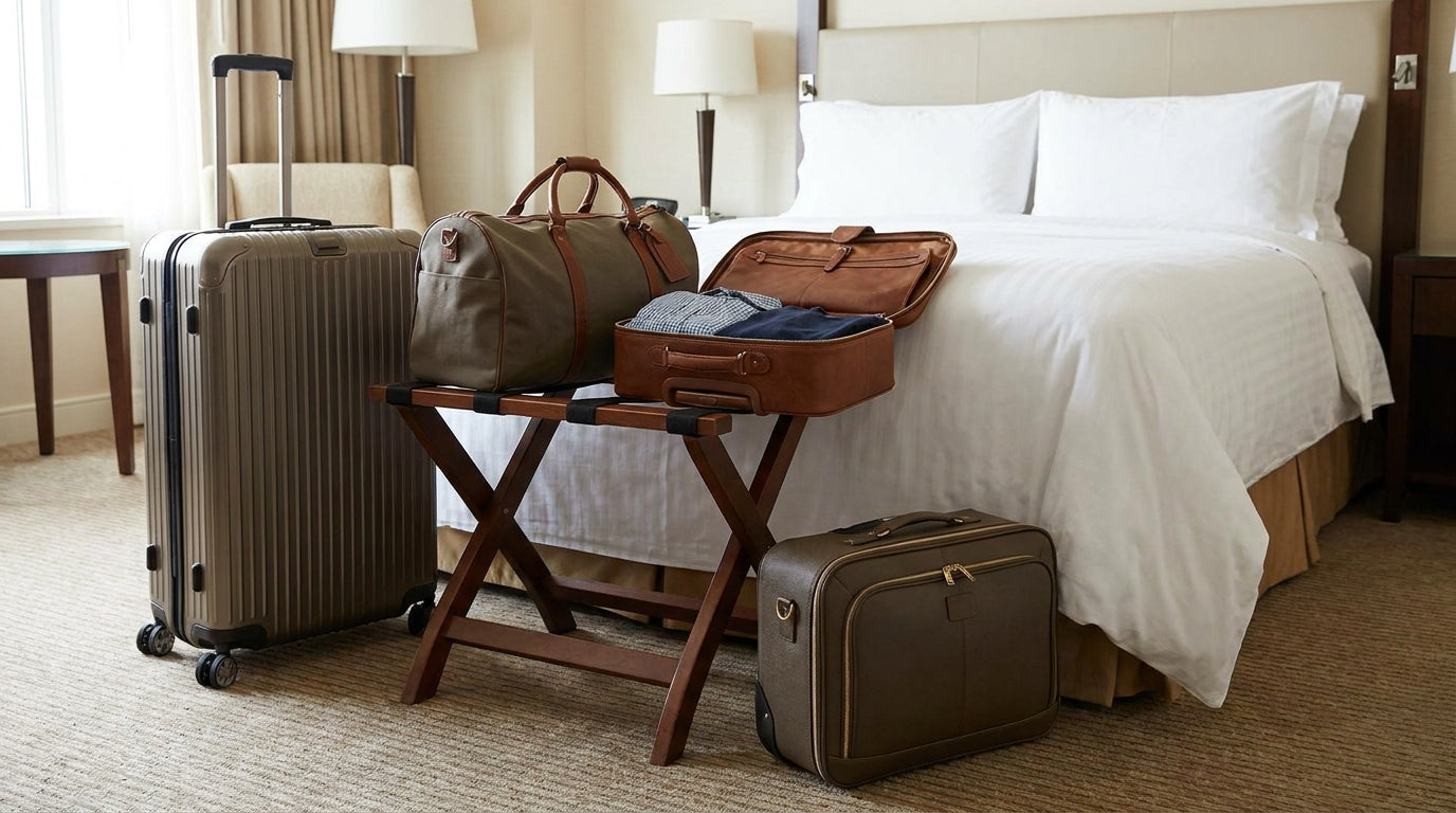 Tipos de maleteros para habitación de hotel: Guía completa