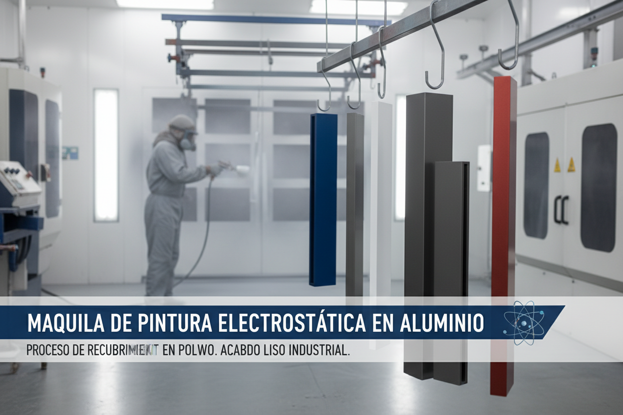 Maquila de pintura electrostática en aluminio