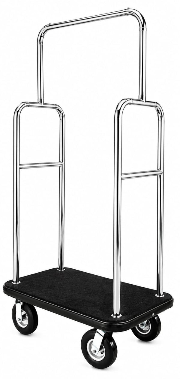 Carro Bell Boy Modelo Rack de Acero al Carbón Cromado | Personalizado y a Medida