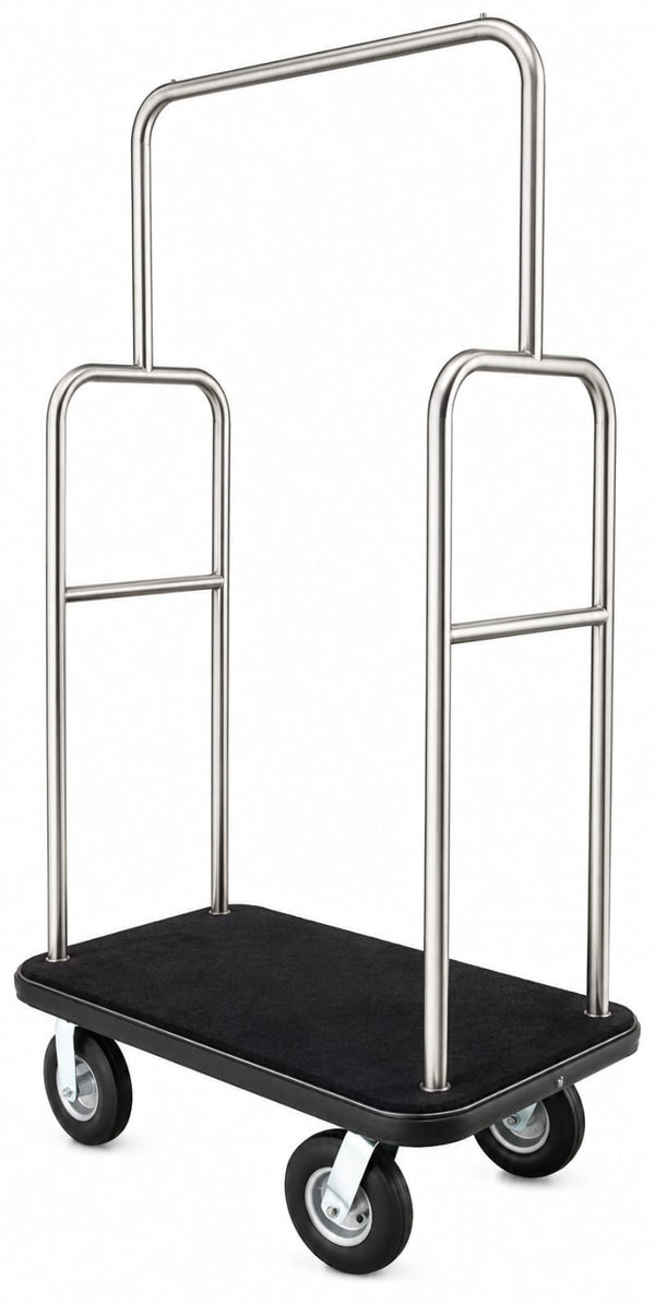 Carro Bell Boy Modelo Rack de Acero Inoxidable Satinado | Personalizado y a Medida