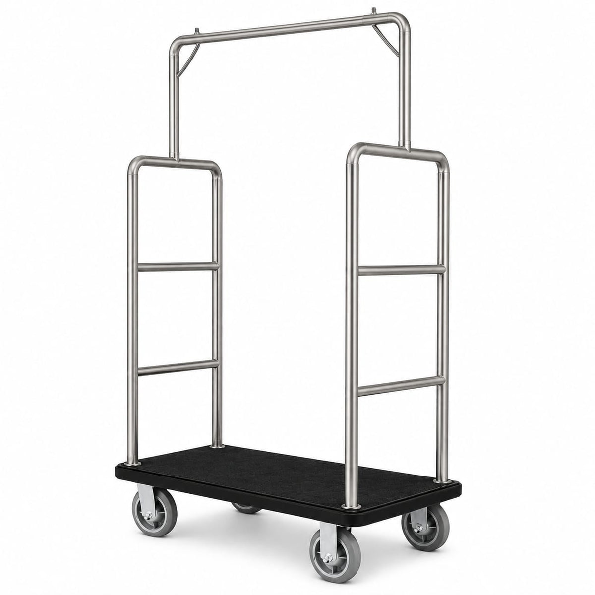 Carro Bell Boy Modelo Rack de Acero Inoxidable Satinado | Personalizado y a Medida