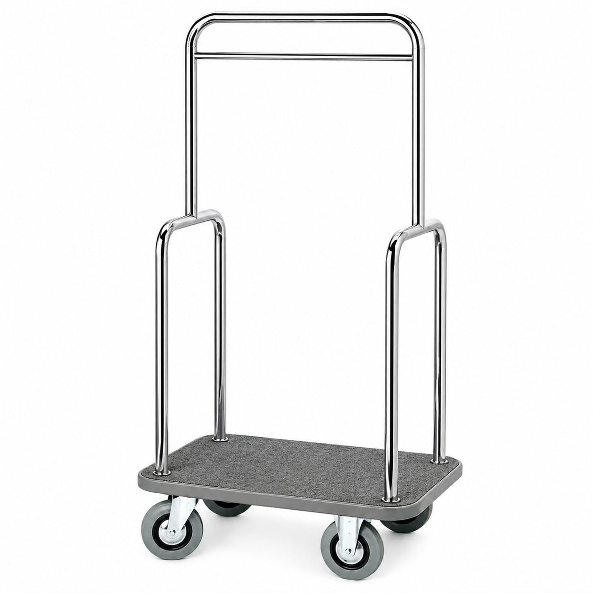 Carro Bell Boy Modelo Rack Corto de Acero al Carbón Cromado | Personalizado y a Medida