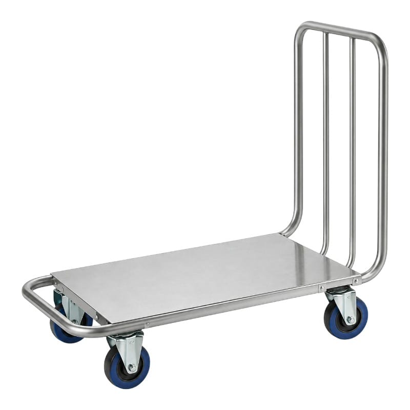 Carro de Carga con Plataforma y 1 Asa de Acero Inoxidable Satinado | Personalizado y a Medida