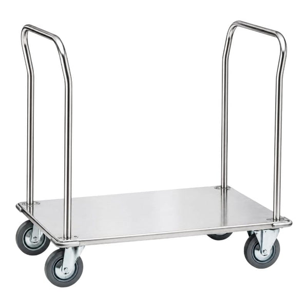 Carro de Carga con Plataforma y 2 Asas de Acero Inoxidable Satinado | Personalizado y a Medida