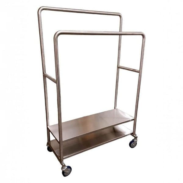 Carro Rack Doble para Lavandería de Acero Inoxidable Satinado | Personalizado y a Medida