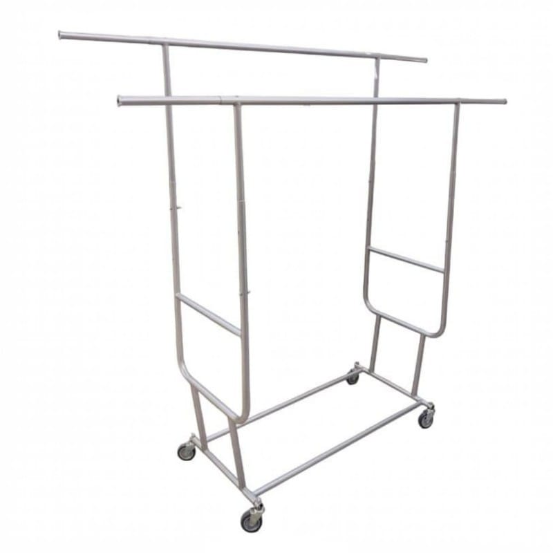 Carro Rack Doble Plegable para Lavandería de Acero Inoxidable | Personalizado y a Medida