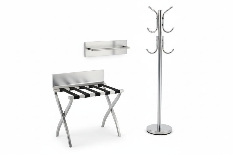 Accesorios de habitación en acero para hotel